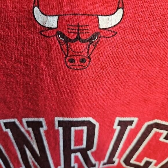 Adidas Men's Bulls NBA Lg Tshirt Basketball red cotton Hinrich #12 - Picture 9 of 12